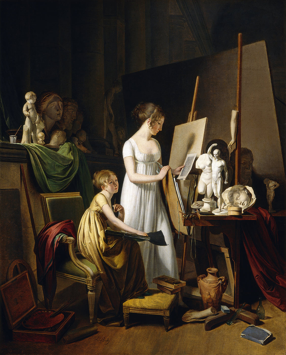 A painting of a studio.