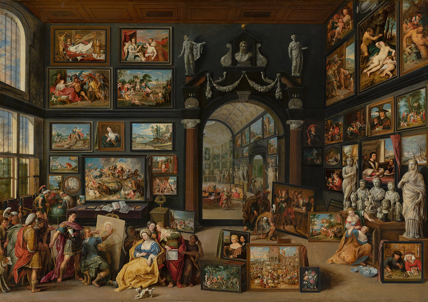 A painting of a studio.